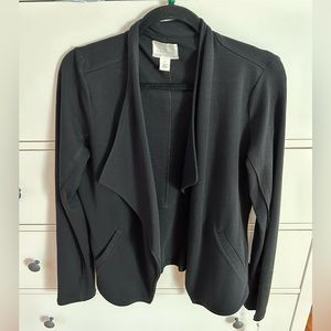 Caslon Black Cotton Blazer Size Medium